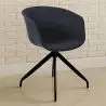 Buy Design Black Padded Office Chair with Armrests Dark grey 59890 - prices