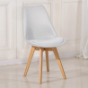 Buy Scandinavian Padded Dining Chair Light grey 59892 - prices