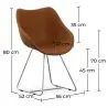 Buy Design dining chair - PU Cognac 59894 in the Europe