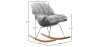 Buy Scandinavian Design Padded Rocking Chair Grey 59895 - in the EU