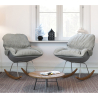 Buy Scandinavian Design Padded Rocking Chair Grey 59895 in the Europe