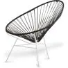 Buy Acapulco Chair - White Legs Black 58295 in the Europe