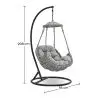 Buy Garden Hanging Chair - Delia Grey 59897 - prices