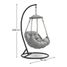 Buy Garden Hanging Chair - Delia Grey 59897 - prices
