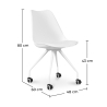 Buy Scandinavian Office chair with Wheels - Dana White 59904 in the Europe