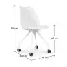 Buy Scandinavian Office chair with Wheels - Dana White 59904 at MyFaktory