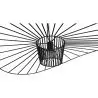 Buy Hanging Lamp Vertice - Metal - 100cm Black 59905 - prices