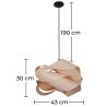 Buy Boho Bali Style Hanging Lamp Natural wood 59906 - in the EU