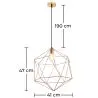Buy Retro Design Wire Hanging Lamp Gold 59911 - in the EU