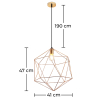 Buy Retro Design Wire Hanging Lamp Gold 59911 - in the EU