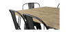 Buy Hairpin 150x90 Dining Table + X6 Bistrot Metalix Chair Black 59922 home delivery