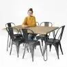 Buy Hairpin 150x90 Dining Table + X6 Bistrot Metalix Chair Black 59922 - prices