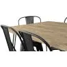 Buy Hairpin 150x90 Dining Table + X6 Bistrot Metalix Chair Black 59922 in the Europe