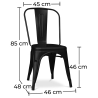 Buy Grey Hairpin 150x90 Dining Table + X6 Bistrot Metalix Chair Black 59924 in the Europe
