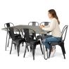 Buy Grey Hairpin 150x90 Dining Table + X6 Bistrot Metalix Chair Black 59924 - prices