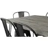 Buy Grey Hairpin 150x90 Dining Table + X6 Bistrot Metalix Chair Black 59924 - in the EU