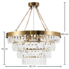 Buy Chandelier Hanging Lamp Vintage Style Crystal and Metal - Ania Gold 59929 with a guarantee