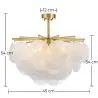 Buy Glass Design Hanging Lamp Gold 59930 home delivery