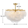 Buy Glass Design Hanging Lamp Gold 59930 home delivery