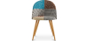 Buy Dining Chair Accent Patchwork Upholstered Scandi Retro Design Wooden Legs - Bennett Amy Multicolour 59933 - in the EU