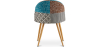 Buy Dining Chair Accent Patchwork Upholstered Scandi Retro Design Wooden Legs - Bennett Amy Multicolour 59933 - in the EU