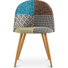 Buy Dining Chair Accent Patchwork Upholstered Scandi Retro Design Wooden Legs - Bennett Amy Multicolour 59933 - in the EU