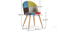 Buy Dining Chair Accent Patchwork Upholstered Scandi Retro Design Wooden Legs - Bennett Fiona Multicolour 59934 - prices