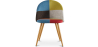 Buy Dining Chair Accent Patchwork Upholstered Scandi Retro Design Wooden Legs - Bennett Fiona Multicolour 59934 - in the EU