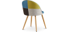 Buy Dining Chair Accent Patchwork Upholstered Scandi Retro Design Wooden Legs - Bennett Fiona Multicolour 59934 home delivery