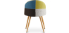Buy Dining Chair Accent Patchwork Upholstered Scandi Retro Design Wooden Legs - Bennett Fiona Multicolour 59934 with a guarantee