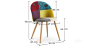 Buy Dining Chair Accent Patchwork Upholstered Scandi Retro Design Wooden Legs - Bennett Jay Multicolour 59935 home delivery
