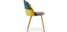 Buy Dining Chair Accent Patchwork Upholstered Scandi Retro Design Wooden Legs - Bennett Jay Multicolour 59935 with a guarantee