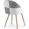 Buy Dining Chair - Upholstered in Black and White Patchwork - Bennett White / Black 59937 with a guarantee