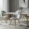Buy Dining Chair - Upholstered in Black and White Patchwork - Bennett White / Black 59937 - prices