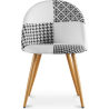 Buy Dining Chair - Upholstered in Black and White Patchwork - Bennett White / Black 59937 - in the EU