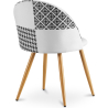 Buy Dining Chair - Upholstered in Black and White Patchwork - Bennett White / Black 59937 in the Europe