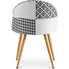 Buy Dining Chair - Upholstered in Black and White Patchwork - Bennett White / Black 59937 home delivery