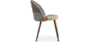 Buy Dining Chair Accent Patchwork Upholstered Scandi Retro Design Dark Wooden Legs - Bennett Amy Multicolour 59938 in the Europe