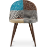 Buy Dining Chair Accent Patchwork Upholstered Scandi Retro Design Dark Wooden Legs - Bennett Amy Multicolour 59938 - in the EU