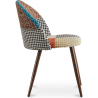 Buy Dining Chair Accent Patchwork Upholstered Scandi Retro Design Dark Wooden Legs - Bennett Amy Multicolour 59938 at MyFaktory