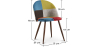 Buy Dining Chair Accent Patchwork Upholstered Scandi Retro Design Dark Wooden Legs - Bennett Fiona Multicolour 59939 in the Europe