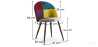 Buy Dining Chair Accent Patchwork Upholstered Scandi Retro Design Dark Wooden Legs - Bennett Jay Multicolour 59940 at MyFaktory