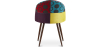 Buy Dining Chair Accent Patchwork Upholstered Scandi Retro Design Dark Wooden Legs - Bennett Jay Multicolour 59940 home delivery