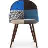 Buy Dining Chair Accent Patchwork Upholstered Scandi Retro Design Dark Wooden Legs - Bennett Piti Multicolour 59941 - in the EU