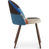 Buy Dining Chair Accent Patchwork Upholstered Scandi Retro Design Dark Wooden Legs - Bennett Piti Multicolour 59941 at MyFaktory