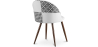Buy Dining Chair - Upholstered in Black and White Patchwork - Bennett  White / Black 59942 - in the EU