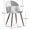 Buy Dining Chair - Upholstered in Black and White Patchwork - Bennett  White / Black 59942 - prices