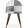 Buy Dining Chair - Upholstered in Black and White Patchwork - Bennett  White / Black 59942 - in the EU