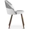 Buy Dining Chair - Upholstered in Black and White Patchwork - Bennett  White / Black 59942 home delivery