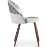 Buy Dining Chair - Upholstered in Black and White Patchwork - Bennett  White / Black 59942 at MyFaktory